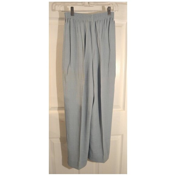 Briggs Petite Women's Size XS/P Blue Elastic Waist Straight Leg Pants Slacks - Picture 1 of 2